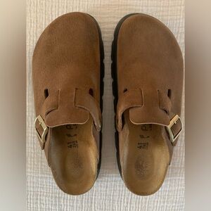 Birkenstock Papillio Brown Suede Clogs